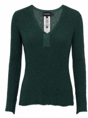 NWT Emporio Armani V-neck fine knit jumper(shirt). Green women’s size Small (42)